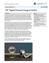 Thumbnail of document Data Sheet - EP Series Digital Pressure Gauge/Switch